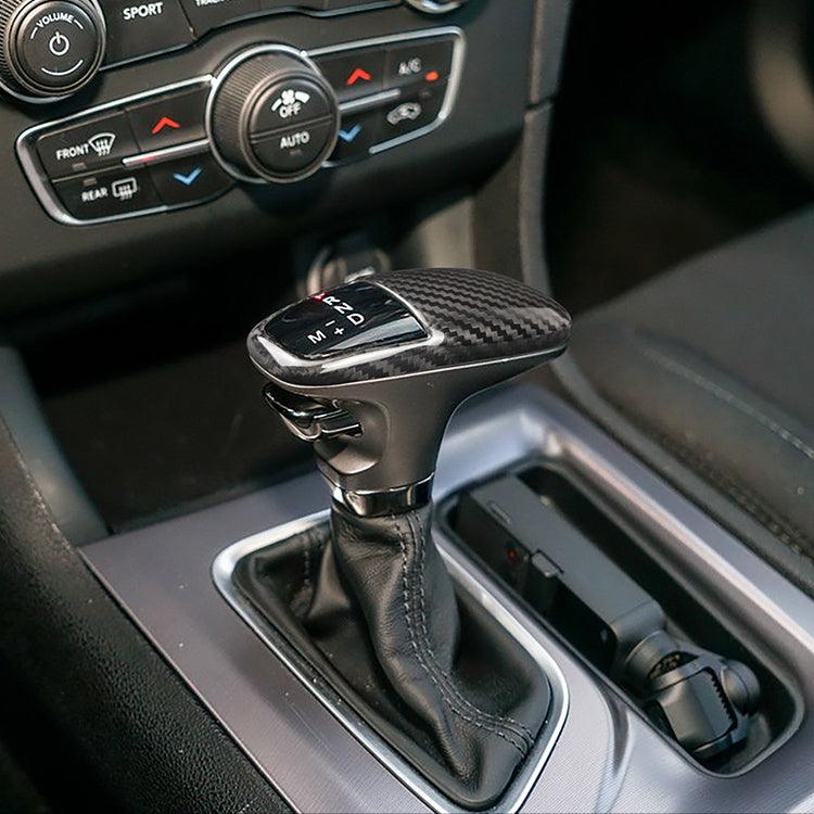 2015-2023 Dodge Charger/Challenger Carbon Fiber Interior Gear Shift Knob Trim Covers - Xorient Carbon Fiber
