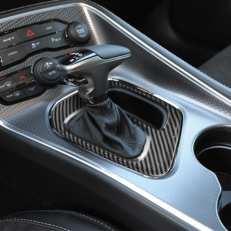 2015-2023 Dodge Challenger Carbon Fiber Interior Gear Shift Panel Trim Cover - Xorient Carbon Fiber
