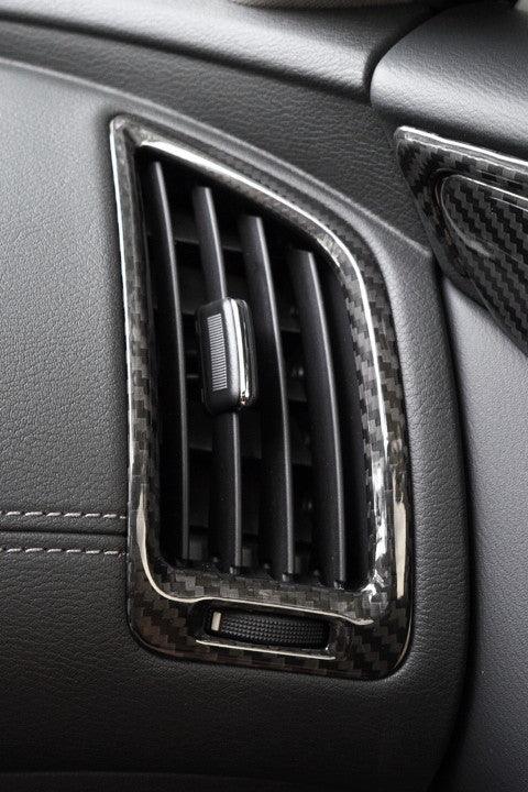 2013-2022 Q50/2016-2022 Q60 Carbon Fiber Interior Both Sides Air Outlet Trim Covers - Xorient Carbon Fiber