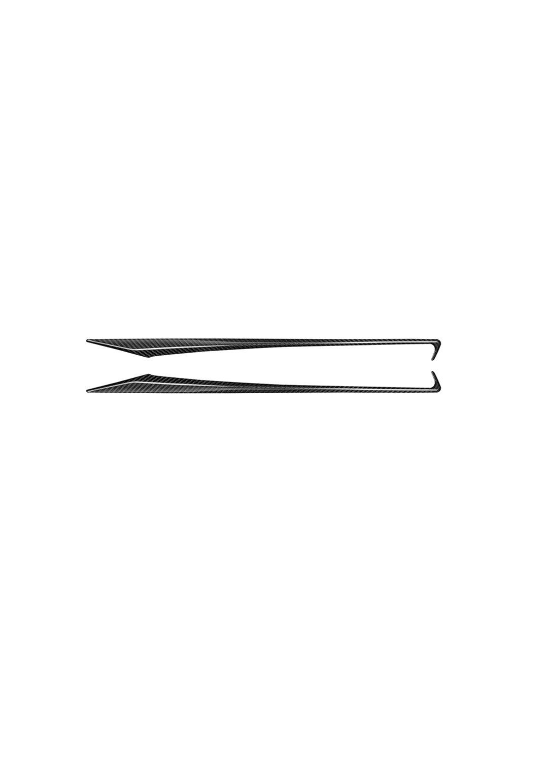 2014+ Infiniti Q50 Carbon Fiber Interior Door Chrome Delete Trim Cover - Xorient Carbon Fiber