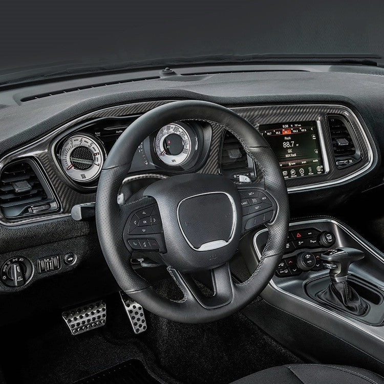 2015-2023 Dodge Challenger Carbon Fiber Interior Dashboard Trim Cover