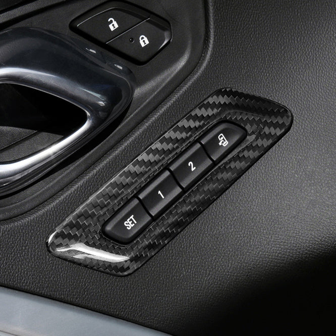 2016-2024 Camaro Carbon Fiber Interior Memory Seat Control Trim Cover