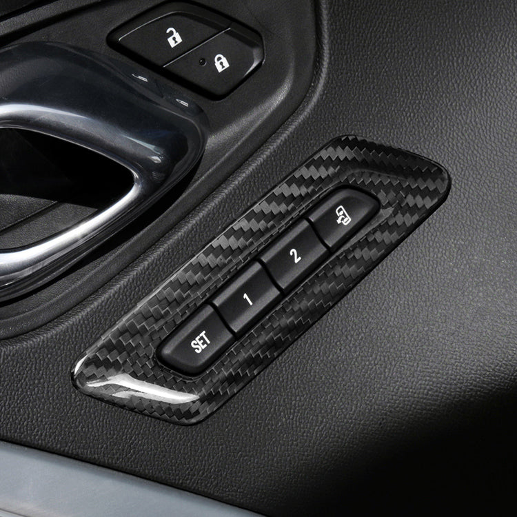 2016-2023 Camaro Carbon Fiber Interior Memory Seat Control Trim Cover-black