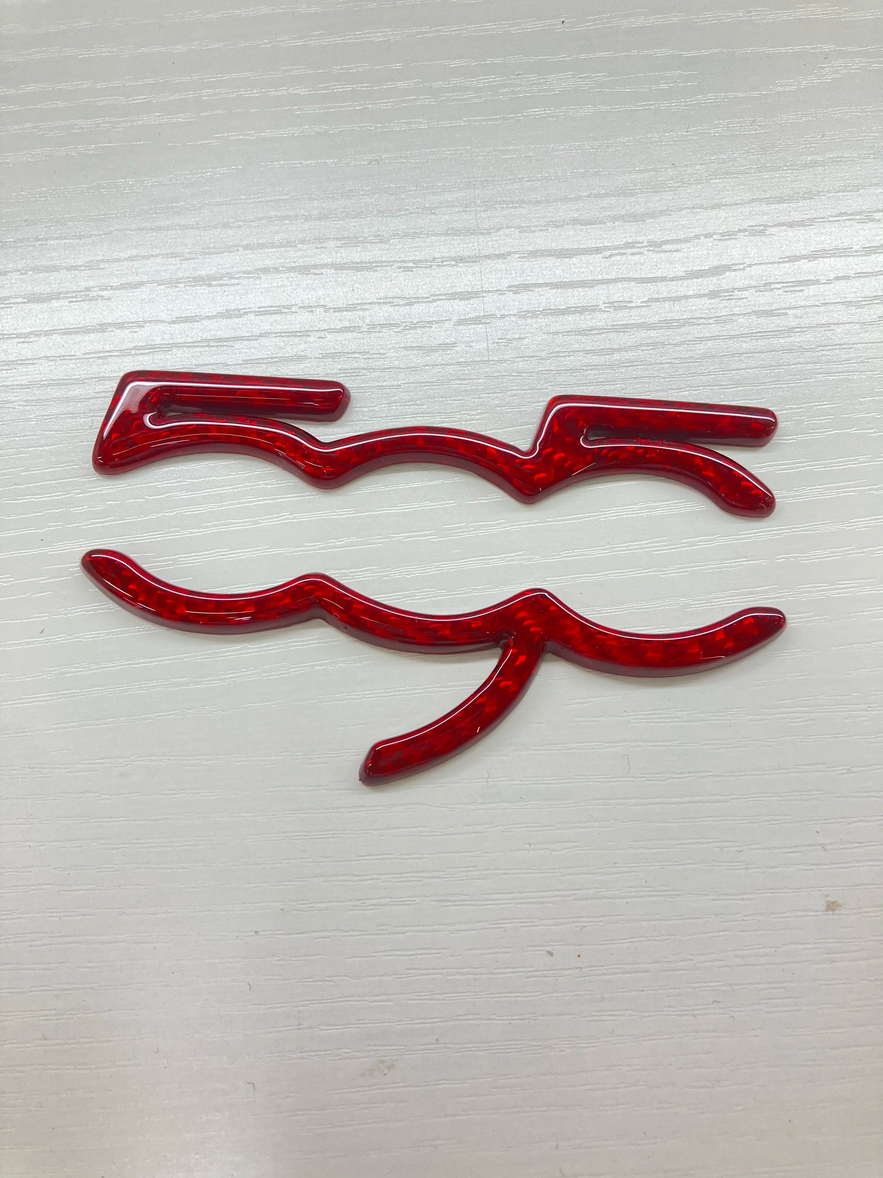 FIAT 500 ABARTH 595 695 Real Carbon Fiber "595" Dashboard Logo Trim Cover
