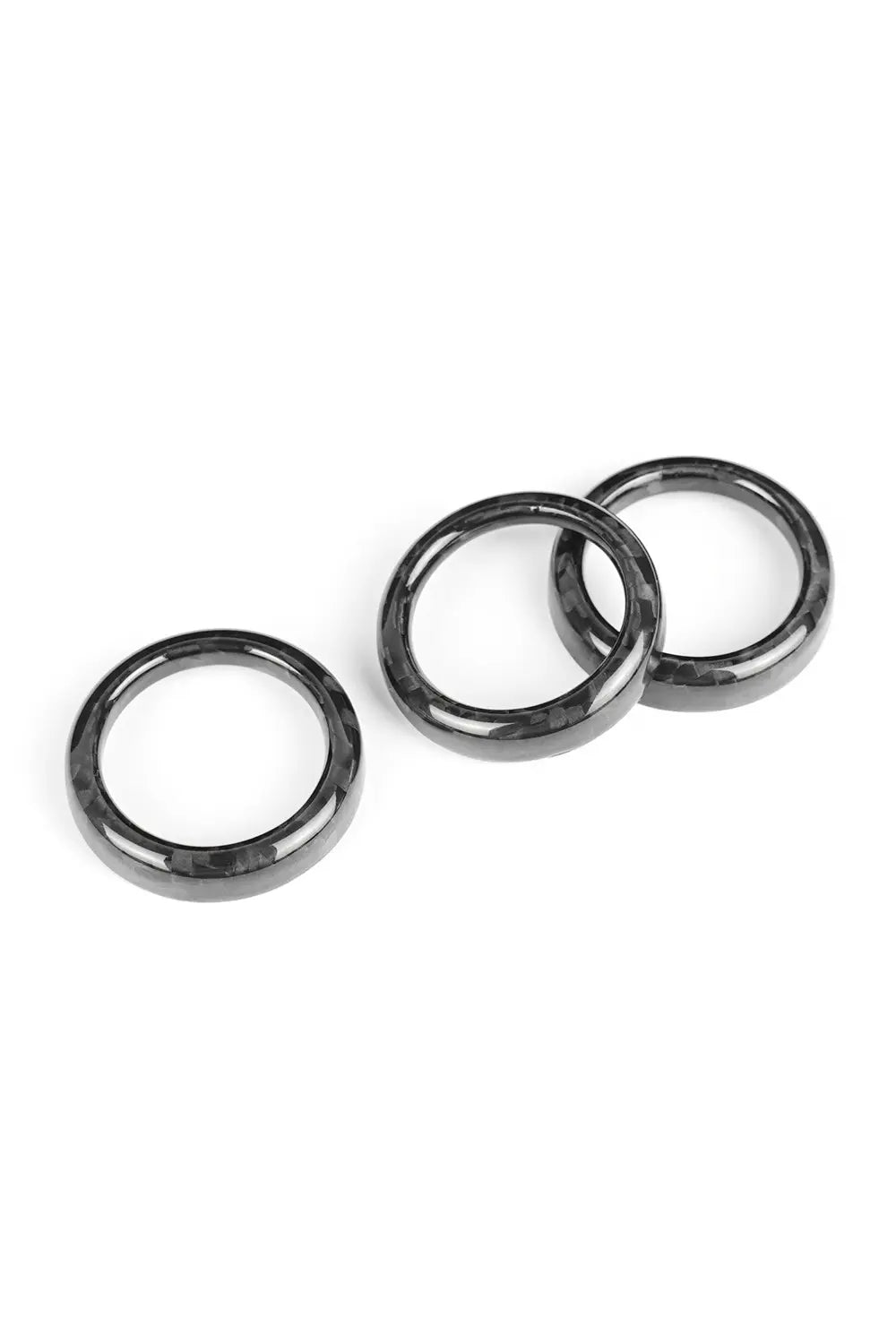 Fiat 500 Abarth 595 695 Carbon Fiber Center Dashboard Button Trim Kit 3PCS