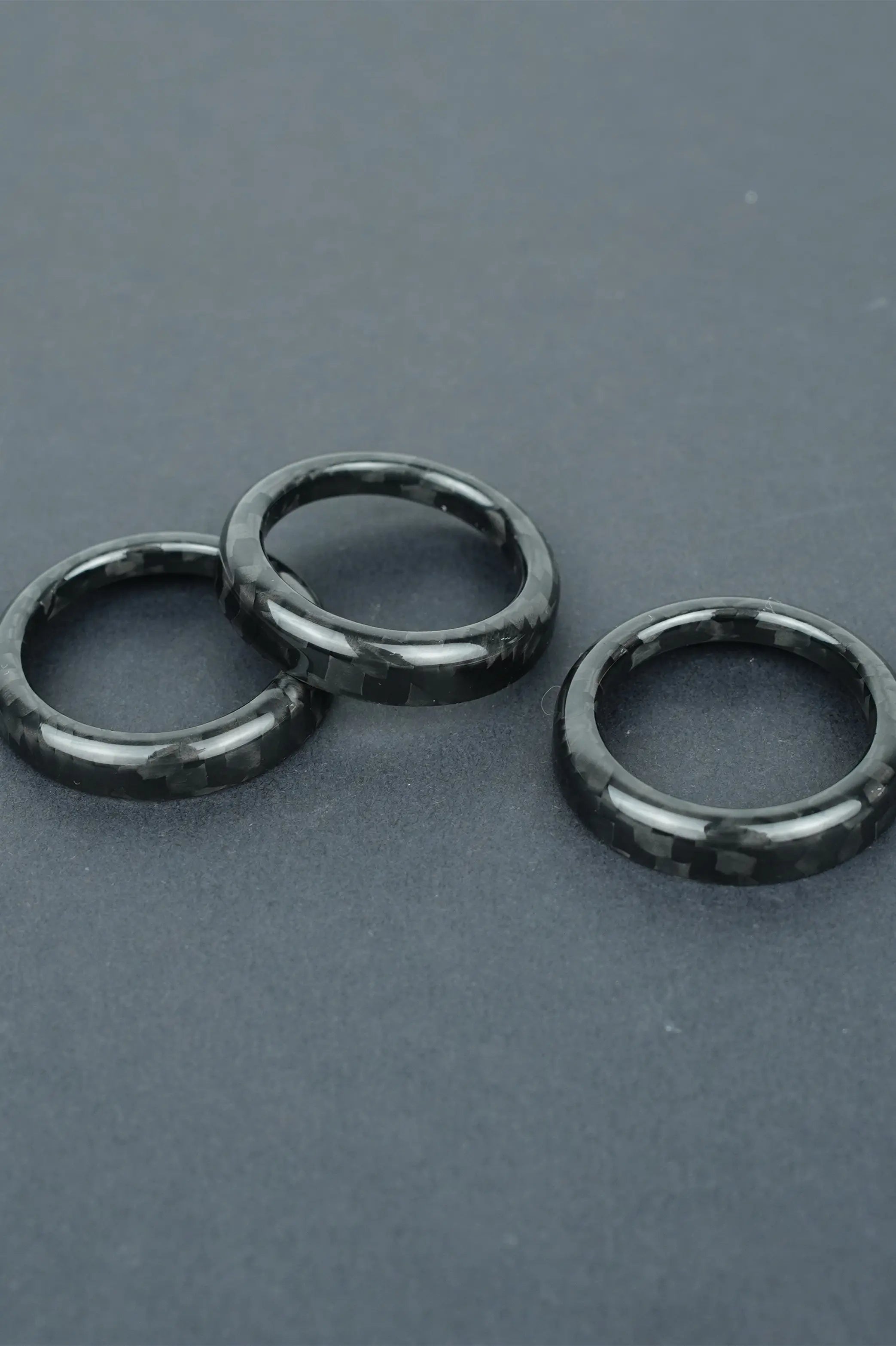 Fiat 500 Abarth 595 695 Carbon Fiber Center Dashboard Button Trim Kit 3PCS