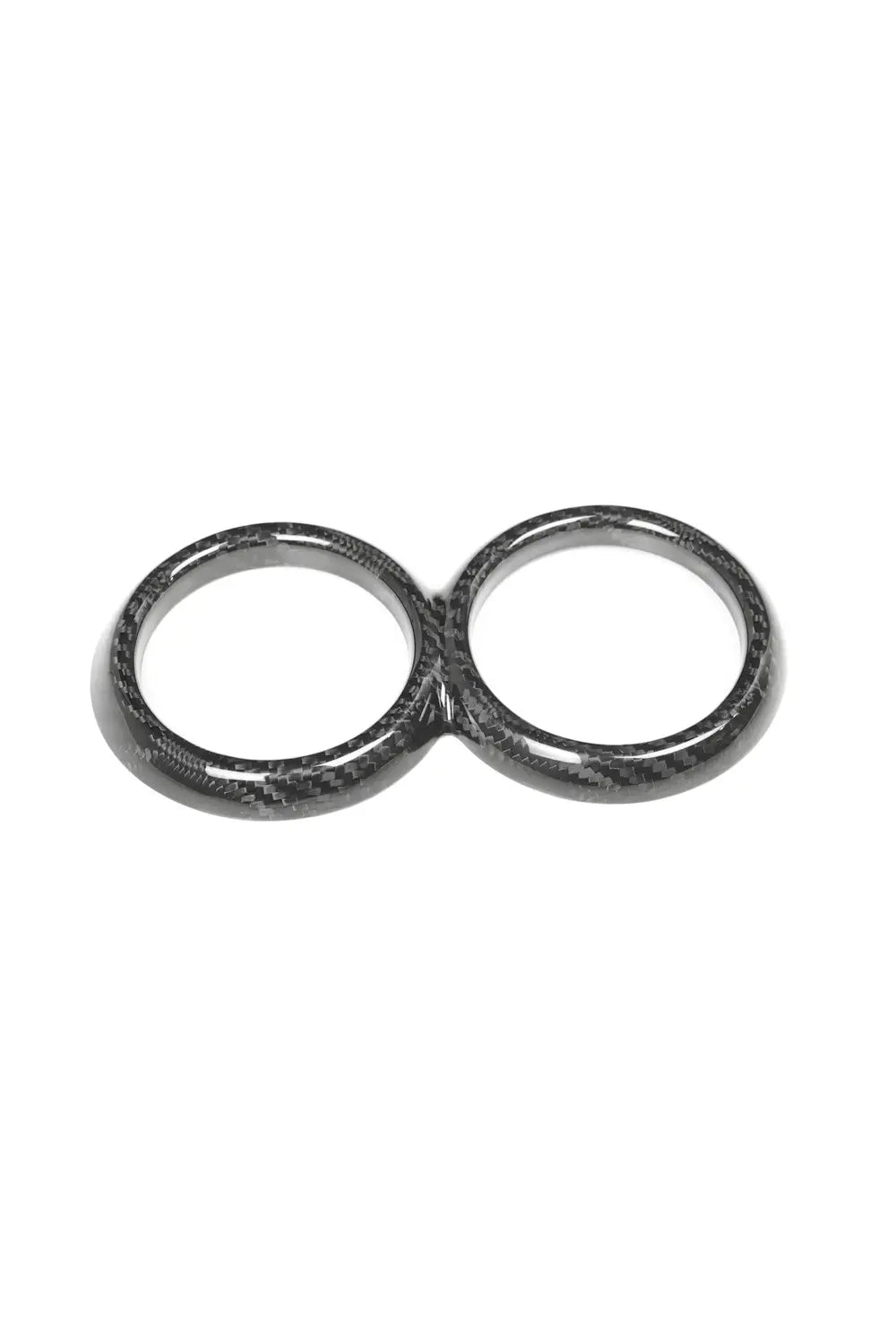 Mini Coopper Interior carbon fiber Cup Holder Trim Cover-black