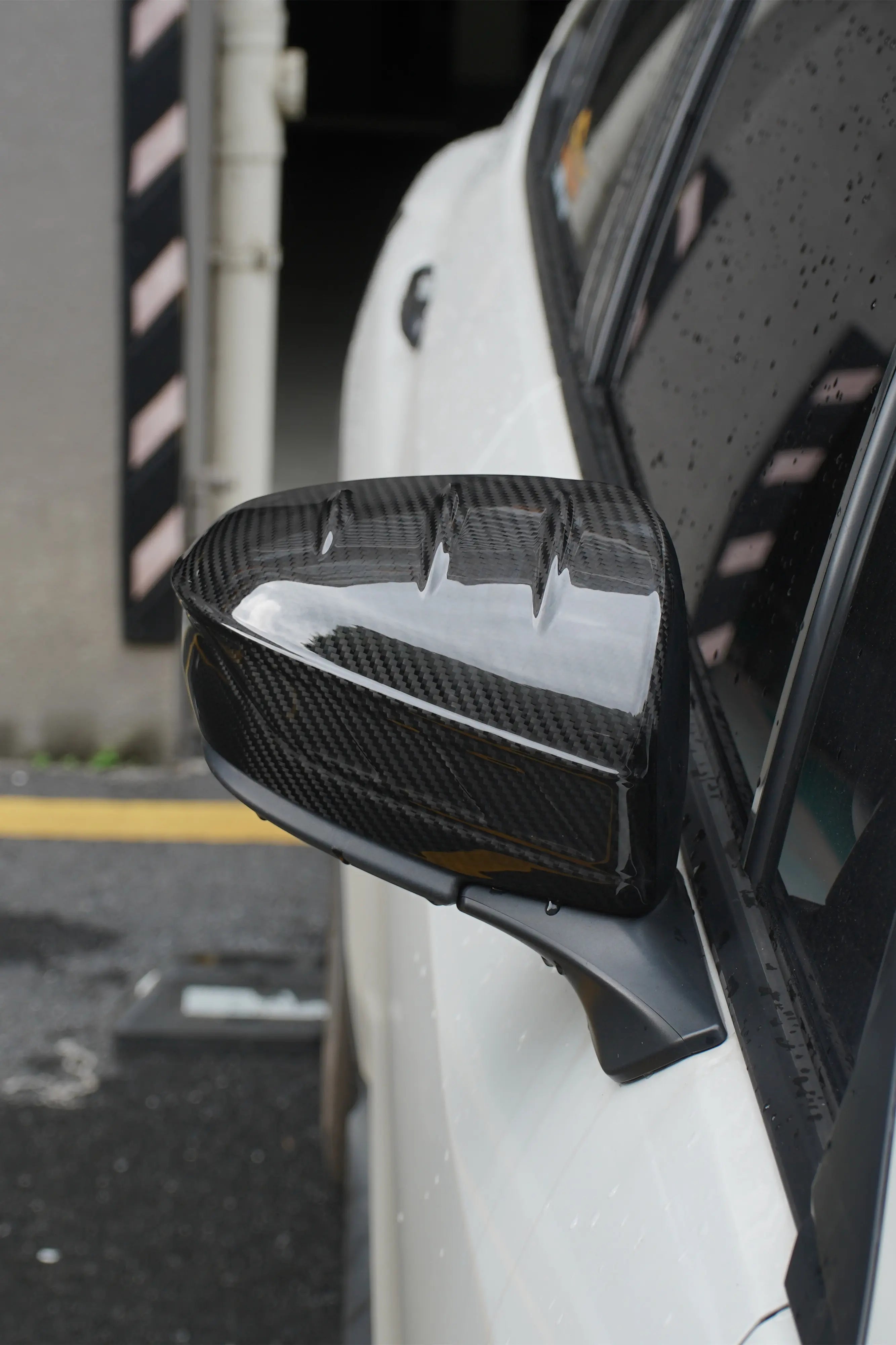 Subaru WRX 2022+ Dry Carbon Fiber Mirror Caps V2 Style(Without Turn Signal)-BLACK