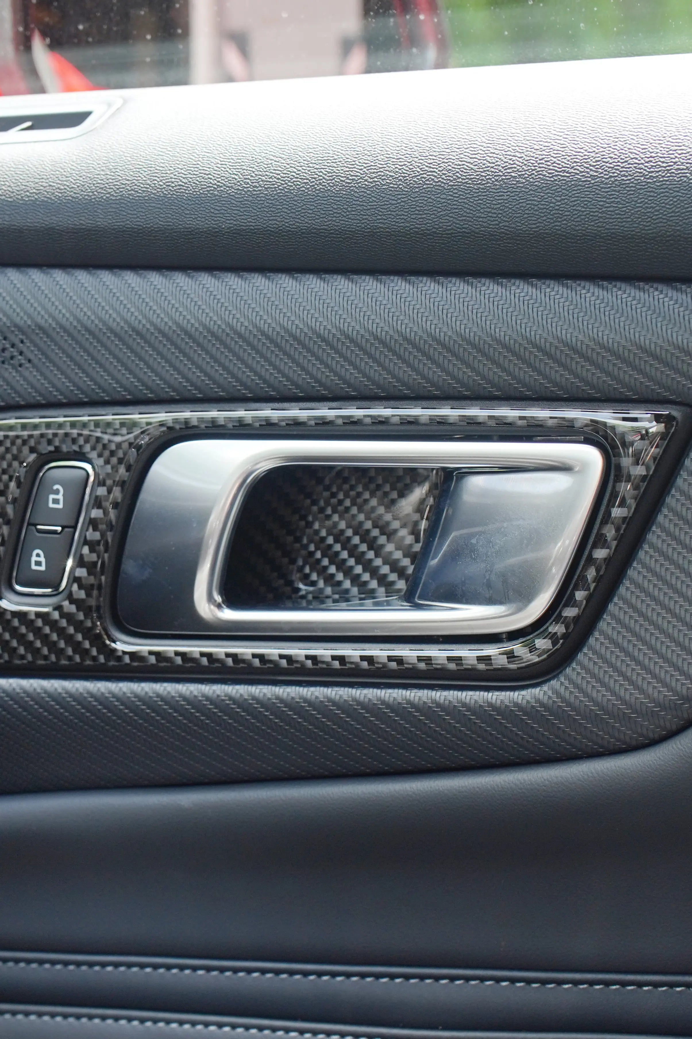 2015-2023 Mustang Carbon Fiber Inner door bowl Cover Overlay