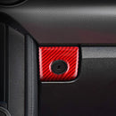 2015-2022 Mustang Carbon Fiber Interior Storage Trim Overlay-red