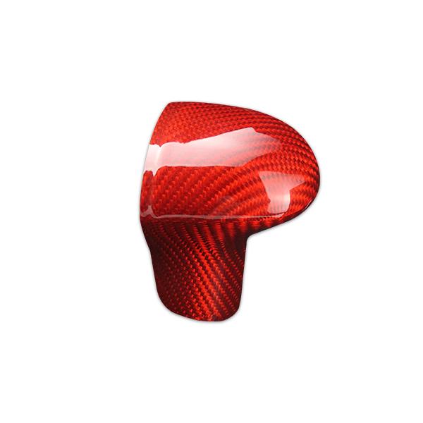 Carbon Fiber Interior Trim Gear Shift Knob Cover For Audi-red