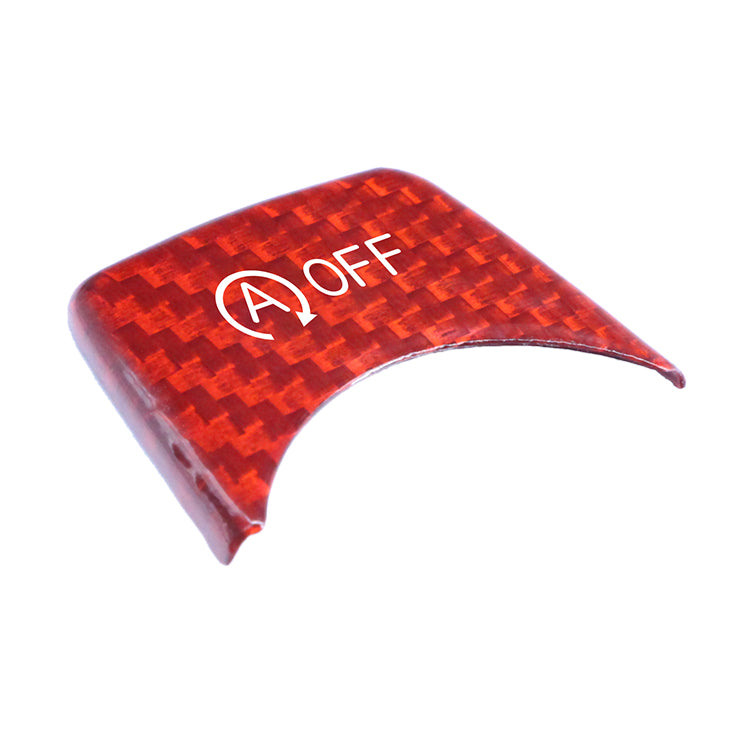 Carbon Fiber Start Stop Button Trim Cover For BMW F32-red