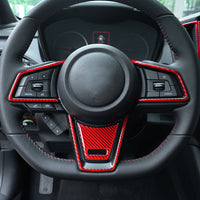 2022+ Subaru WRX/STI Carbon Fiber Steering Wheel Trim Overlays-red