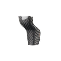 [2pcs] Carbon Fiber Interior Trim Gear Shift Knob Cover For Cadillac CT6/XT4-black