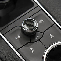 Carbon Fiber Interior Trim Sound Adjustment Button Cover For Cadillac