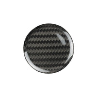 Carbon Fiber Interior Trim Multimedia Rotary Button Cover For Cadillac-black