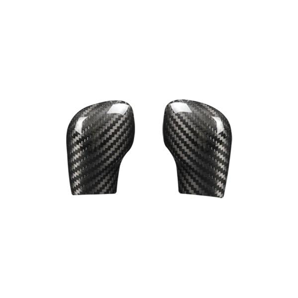 Carbon Fiber Interior Trim Gear Shift Knob Cover For Vw-black