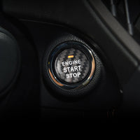 Carbon Fiber Start Stop Button Trim Cover For Subaru WRX