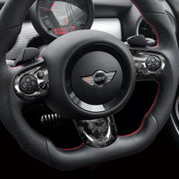 Carbon Fiber Car Steering Wheel Button Trim Cover For Mini Cooper F54/F55/F56