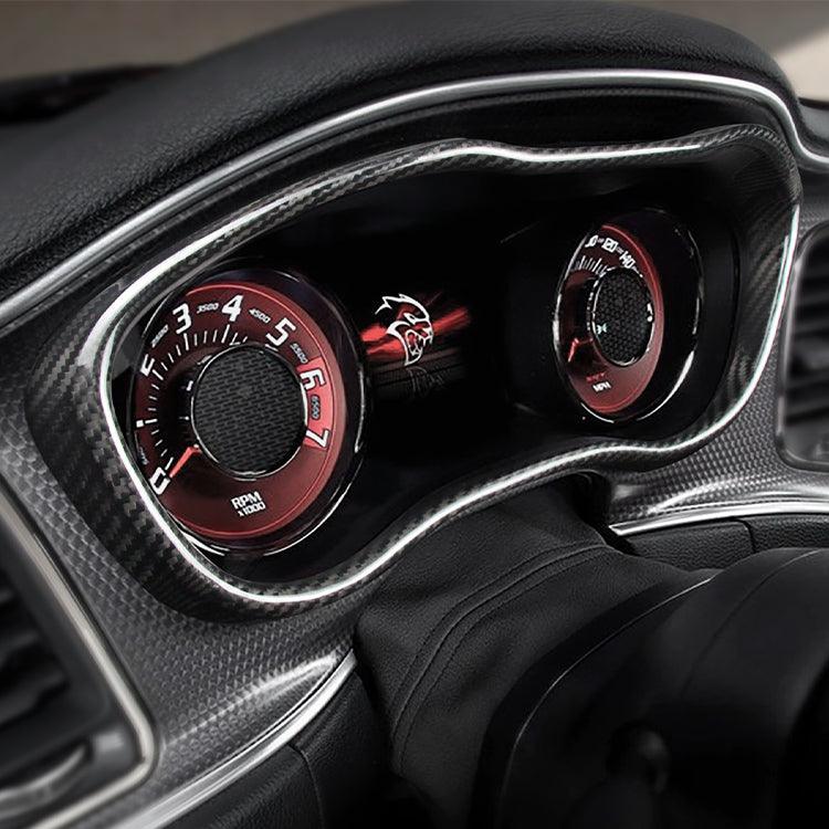 2015-2023 Dodge Challenger Carbon Fiber Interior Speedometer Trim Cover - Xorient Carbon Fiber 