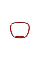 2015-2023 Dodge Charger/Challenger Carbon Fiber Steering Wheel Chrome Delete Trim Cover - Xorient Carbon Fiber 