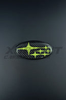 2015-2023 Subaru WRX Carbon Fiber Front And Rear Emblem Trim Cover 18+ CrossTrek,17+ Impreza-green