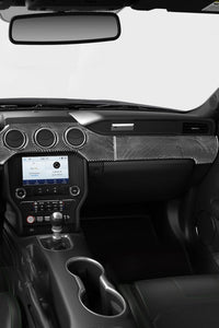 Kit di finiture per cruscotto in fibra di carbonio Mustang 2015-2023