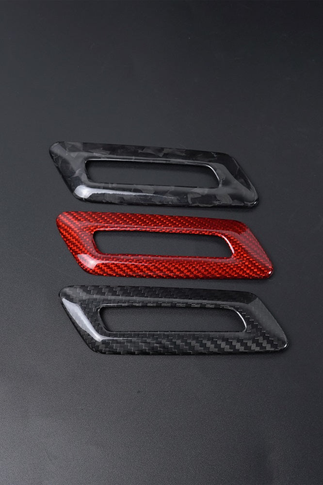 2016-2023 Camaro Carbon Fiber Interior Memory Seat Control Trim Cover- Forged Carbon