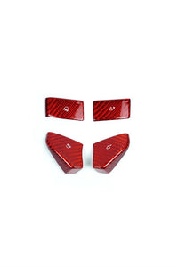 2020-2023 Corvette C8 Carbon Fiber Steering Wheel Volume Button Trim Covers[4PCS]