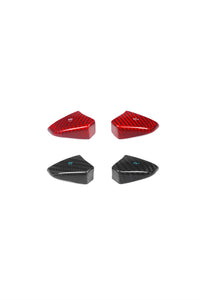 2020-2023 Corvette C8 Carbon Fiber Steering Wheel Volume Button Trim Covers[4PCS] Black