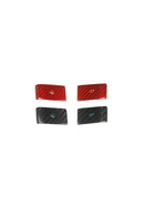 2020-2023 Corvette C8 Carbon Fiber Steering Wheel Volume Button Trim Covers[4PCS] Red