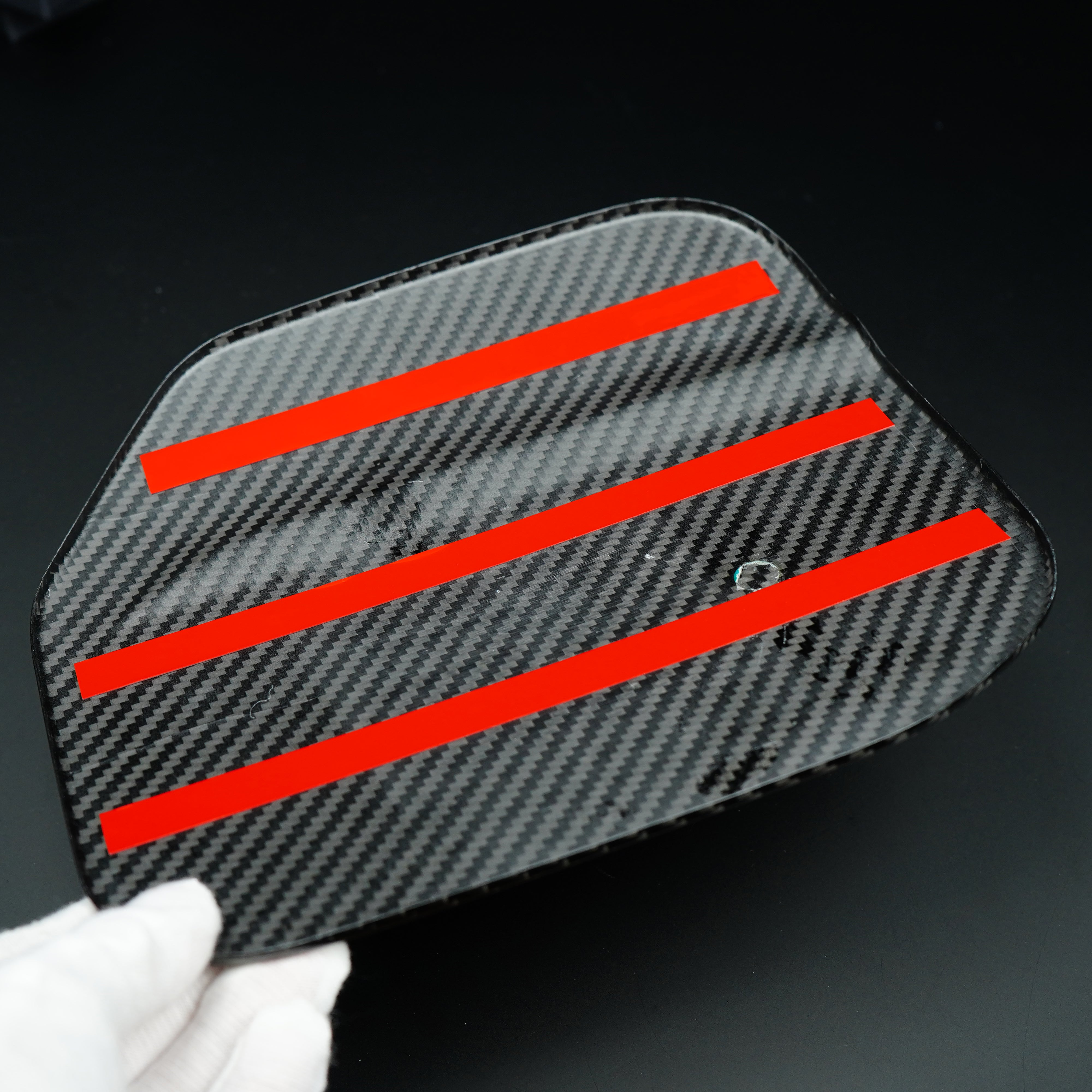 2021-2025 Ford Bronco Carbon Fiber Fuel Door Cover - Xorient Carbon Fiber - Image 6