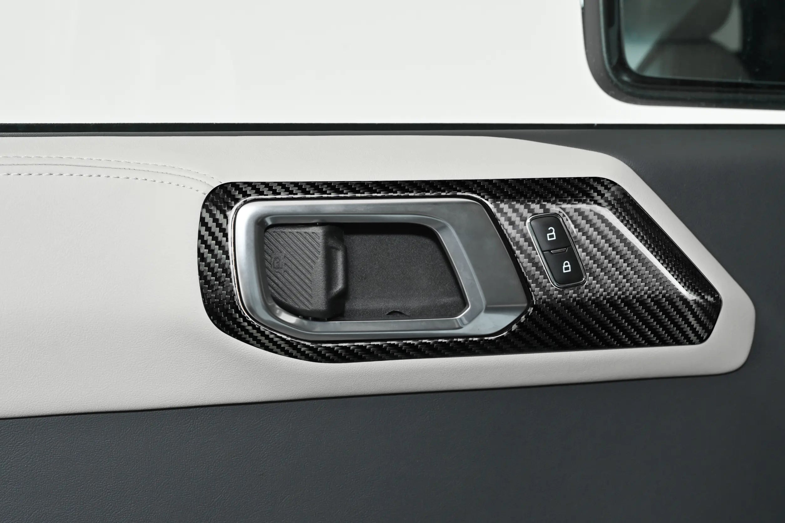 2021-2025 Ford Bronco Carbon Fiber Front Interior Door Handle Trim Covers