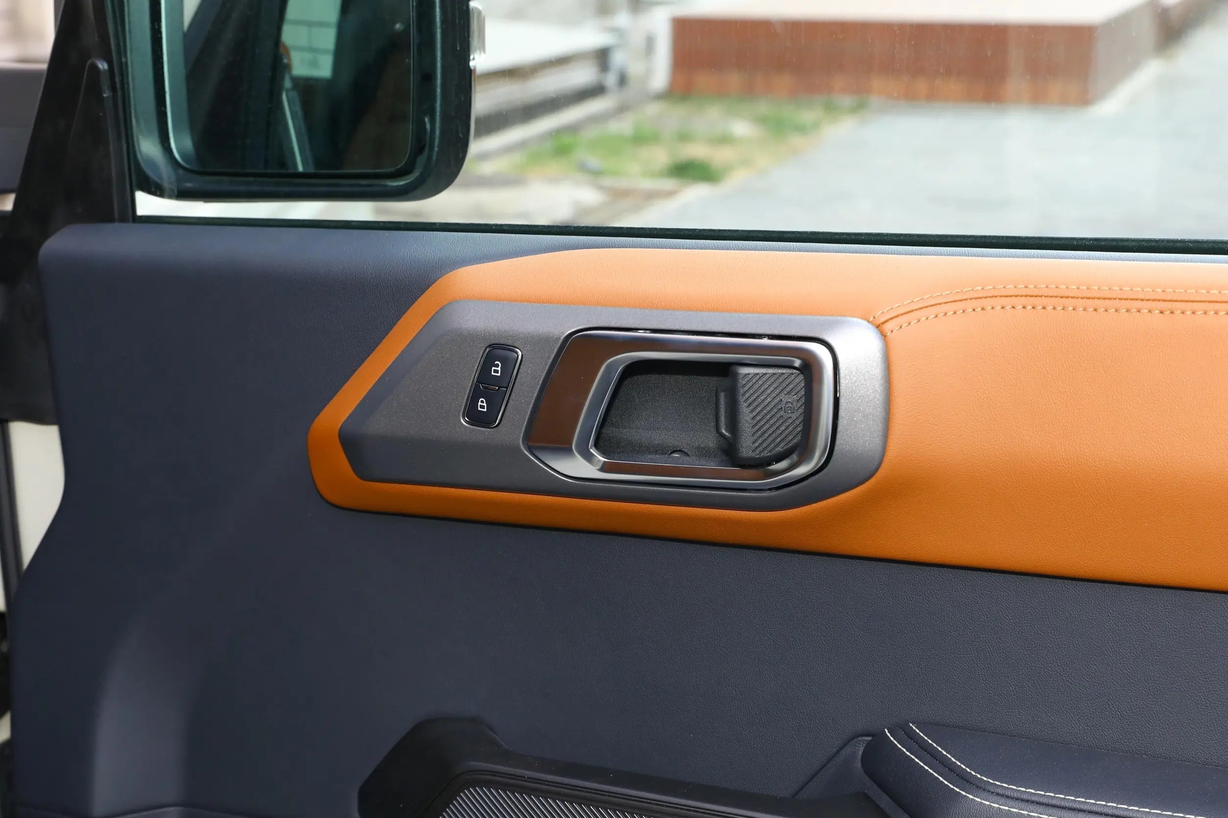 2021-2025 Ford Bronco Carbon Fiber Interior Door Handle Trim Covers - Xorient Carbon Fiber - Image 3