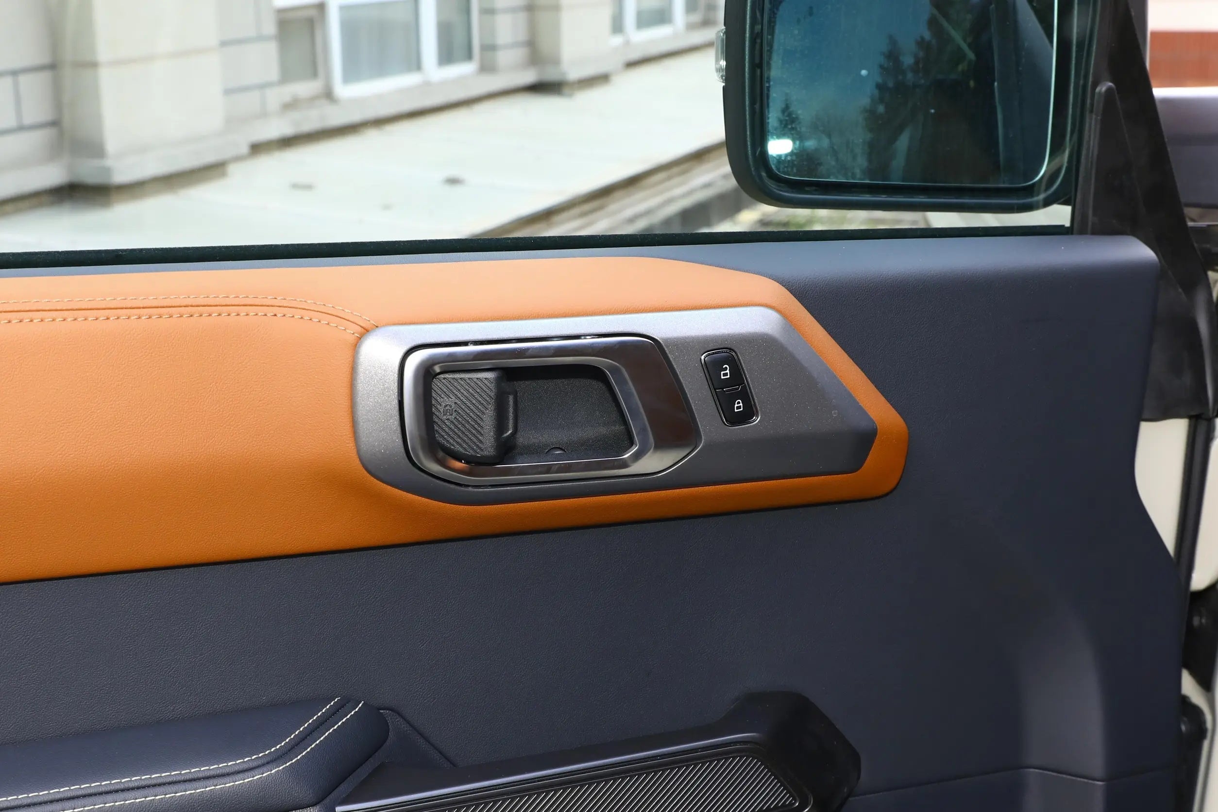 2021-2025 Ford Bronco Carbon Fiber Interior Door Handle Trim Covers - Xorient Carbon Fiber - Image 4
