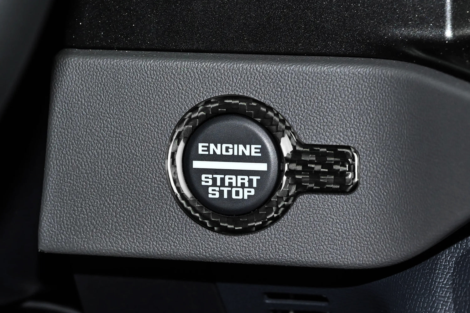 2021-2025 Ford Bronco Carbon Fiber Start Stop Button Surround Trim Cover