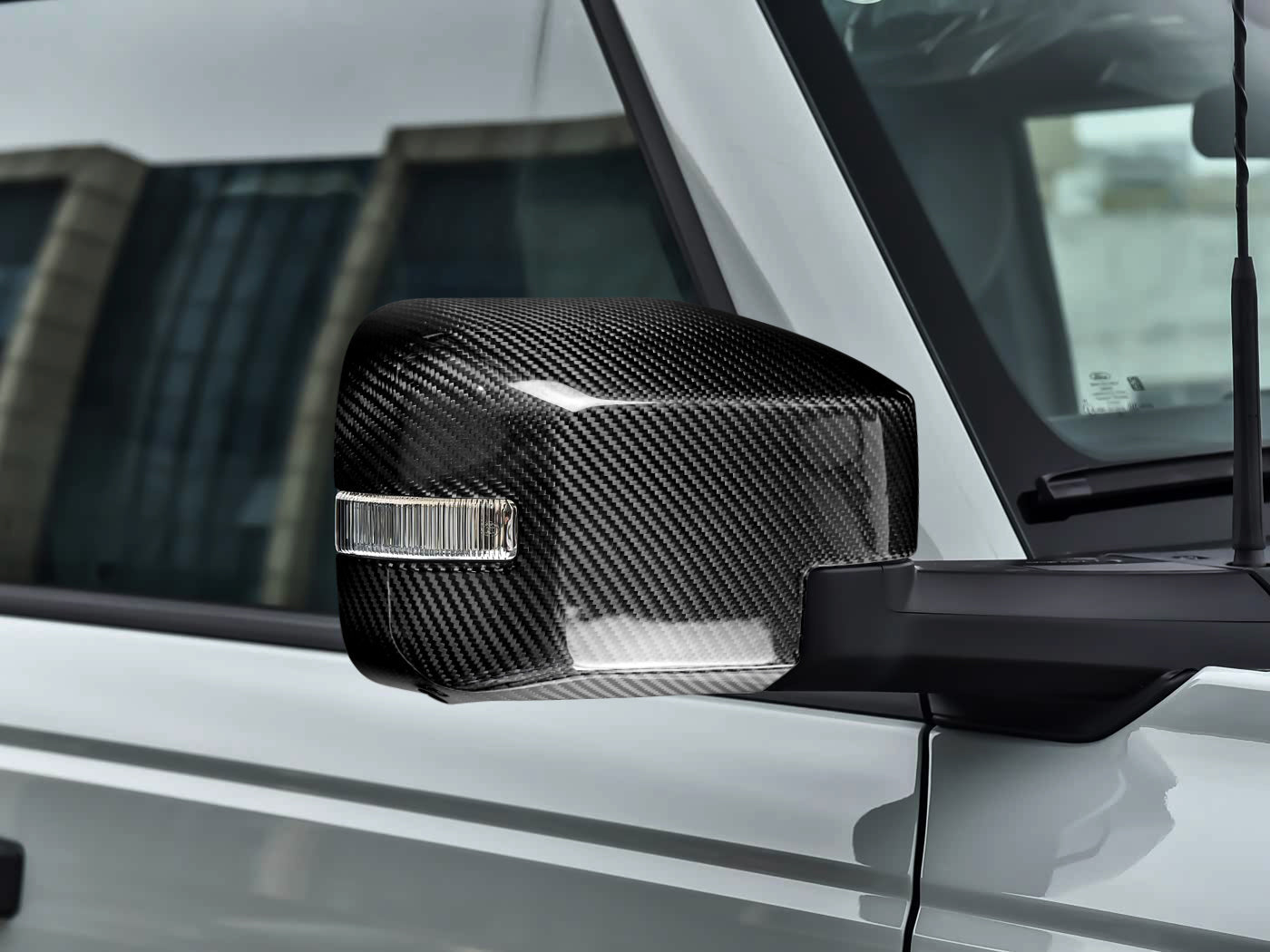 2021-2025 Ford Bronco Real Carbon Fiber Mirror Covers with Turn Signal Cutout