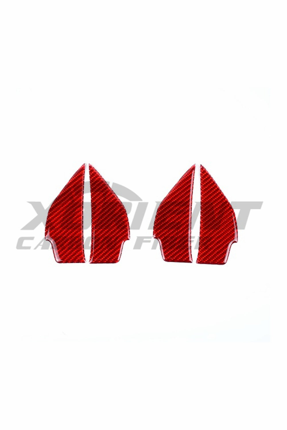 2022+ Subaru WRX Carbon Fiber Interior Door Handle Inserts Trim Overlays-red