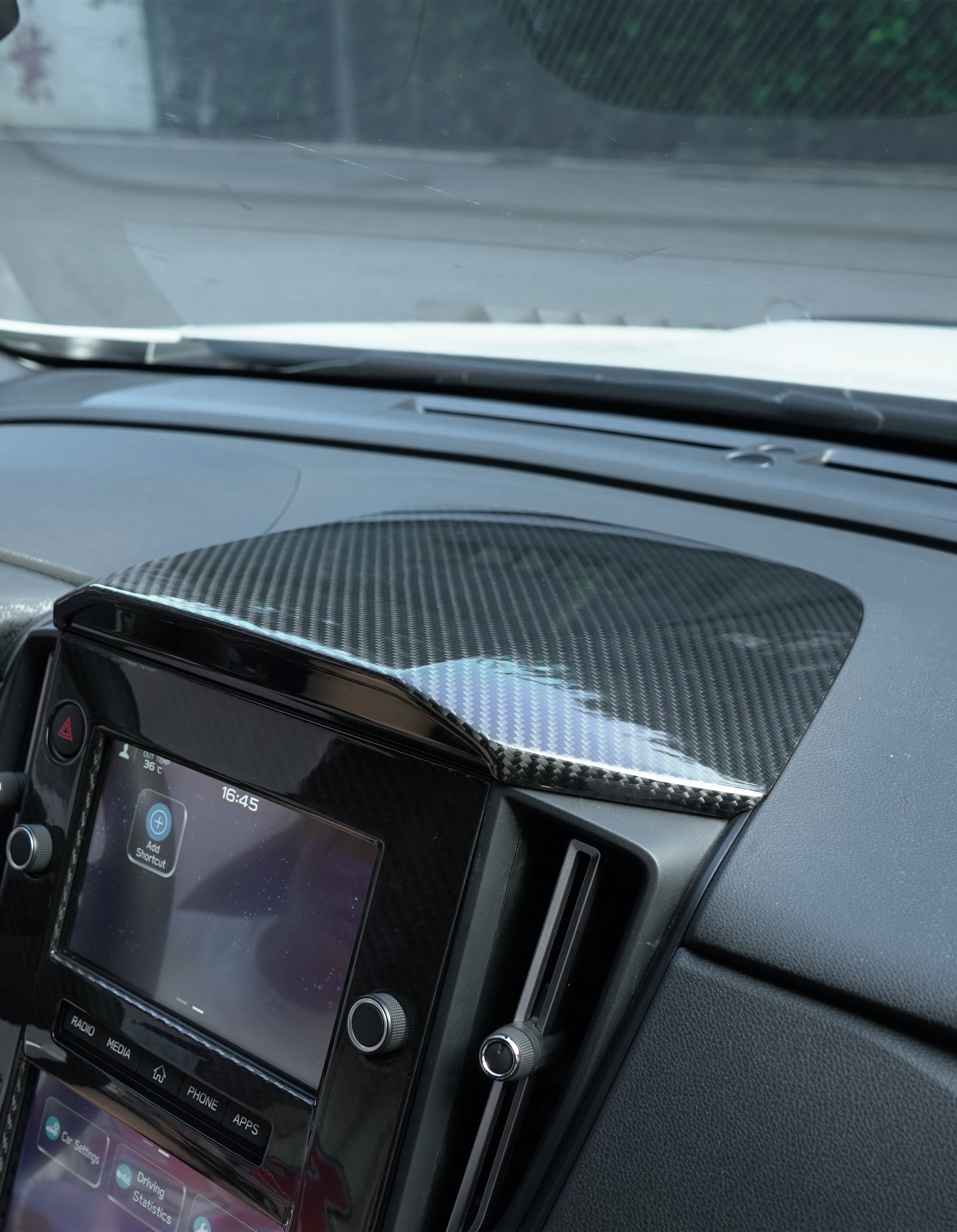 2022+ Subaru WRX Dry Carbon Fiber Interior Center Dashboard Cover