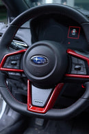 2022+ Subaru WRX Real Carbon Fiber Steering Wheel Trims [4pcs]