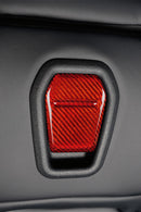 2024 Ford Mustang S650 Dry Carbon Fiber Front Seat Recliner Trim red-After installation