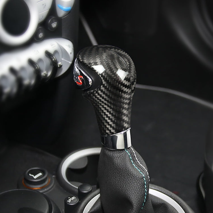 [2pcs] Carbon Fiber Gear Shift Knob Trim Cover For Mini Cooper R55/R56/R57