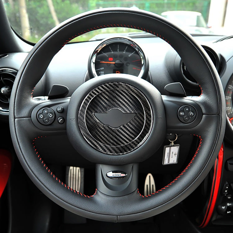 Mini Cooper R55/R56/R57 Carbon Fiber Steering Wheel Center Trim Cover