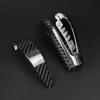 Porsche Carbon Fiber Interior Trim Gear Shift Knob Cover For Cayenne 2004-2009-black