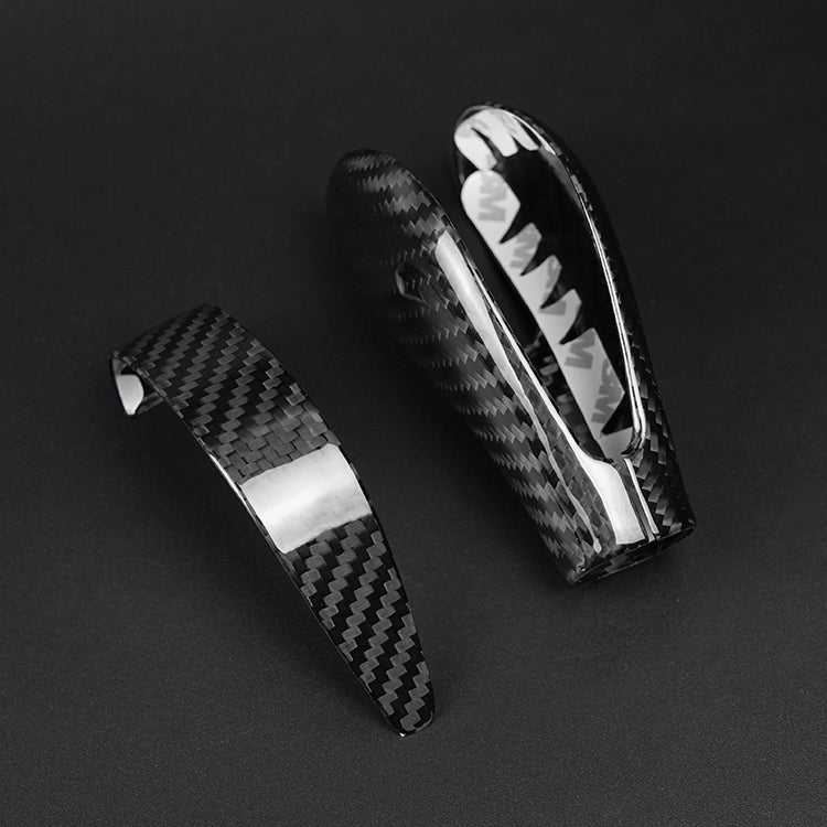 Porsche Carbon Fiber Interior Trim Gear Shift Knob Cover For Cayenne 2004-2009-black