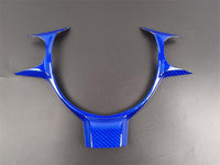 Carbon Fiber Interior Steering Wheel Trim Cover For Subaru BRZ Toyota GR86-blue