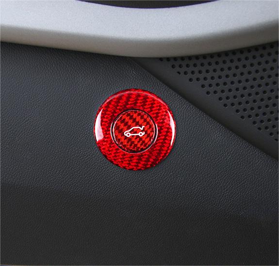 2016-2023 Camaro Carbon Fiber Interior Trunk Release Button Trim Covers