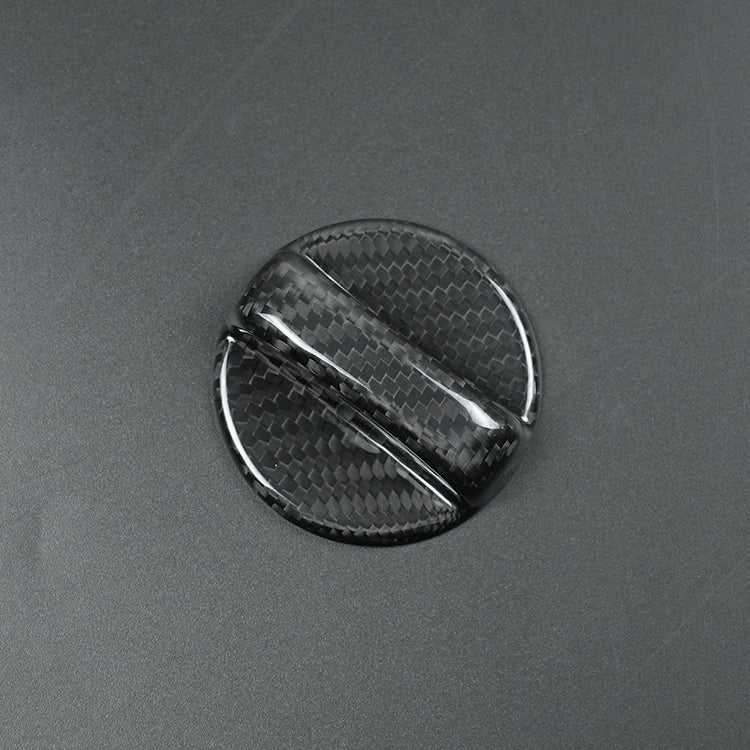 Carbon Fiber Gas Cap Trim Cover Inner Cover For Subaru/Toyota Universal-black