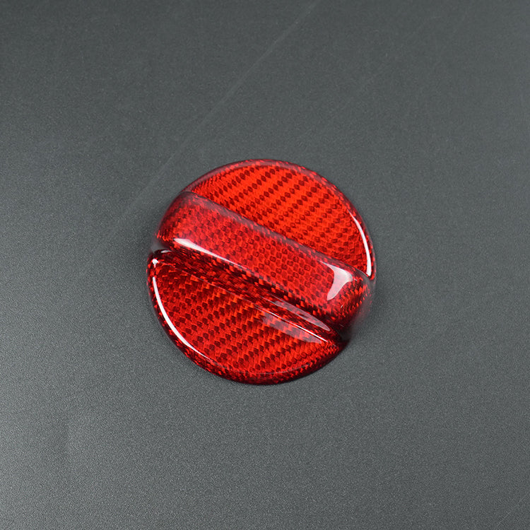 Carbon Fiber Gas Cap Trim Cover Inner Cover For Subaru/Toyota Universal-red