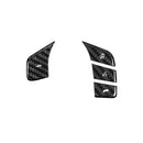 C8 Carbon Fiber Interior Steering Wheel Button Trim Covers [Heated]-black